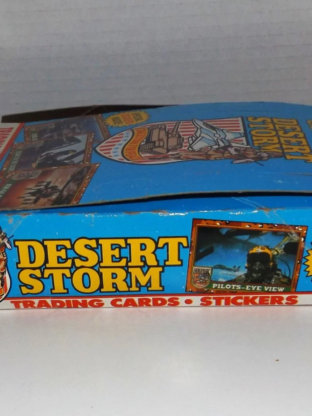 1991 Desert Storm Series 1 Mixed Trading Cards & Stickers Lot w/Org. Box